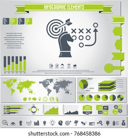 Business Solutions - vector icon set and infographics element.