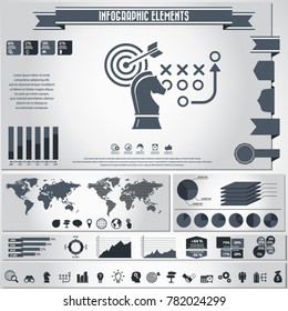 Business Solutions - vector icon set and infographics elements