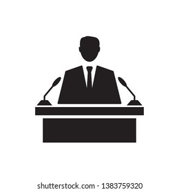 business speaker icon- vector illustration