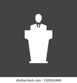 Business Speaker Icon White