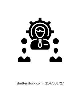 Icono de especialista empresarial en vector. logotipo