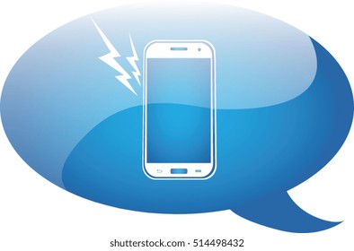 Business speech bubble icon mobile phone