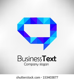 Business speech bubble. Isolated on white.