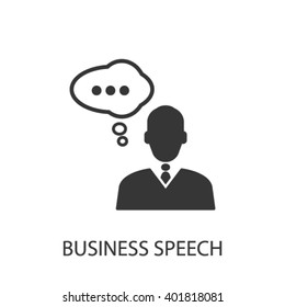 business speech icon
