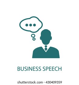 icono de discurso de negocios
