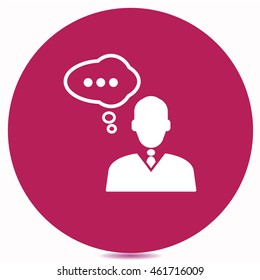 icono de discurso de negocios