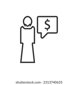 Business Speech Icon - Business Lecture Icon