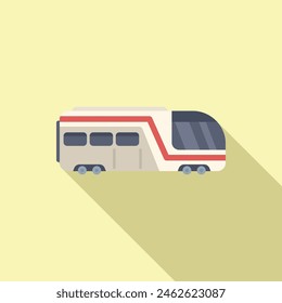 Business speed train icon flat vector. Fast move. Public wagon station