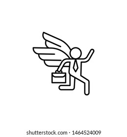 business speed, wing icon. Element of concentration line icon