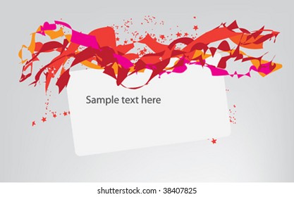Business splash banner with space for text. Vector.