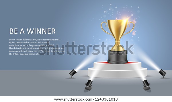 Business Sport Competition Winner Poster Web Stock Vector Royalty