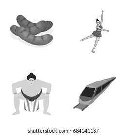 business, sport, Tourism and other monochrome icon in cartoon style.road, train, people icons in set collection.