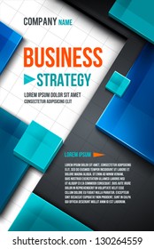 Business square background. Vector template