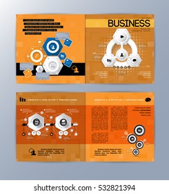 Folleto de Business Square, vector