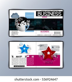 Broschüre mit Business-Quadrat, Vektorgrafik