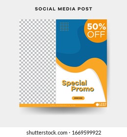Business square editable presentation template.  Modern square blog posts Editable simple info banner, trendy book cover idea. Promotional for social media post and web.