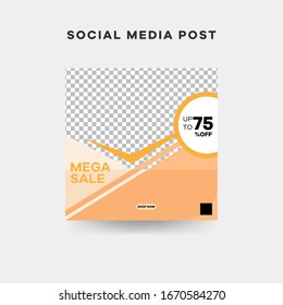 Plantilla de presentación editable de Business square.  Modern square blog postea Editable simple info banner, trendy idea de portada de libro. Promoción para publicaciones en medios sociales y web. Moderno y exclusivo sistema social