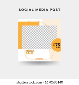 Plantilla de presentación editable de Business square.  Modern square blog postea Editable simple info banner, trendy idea de portada de libro. 