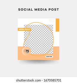 Business square editable presentation template.  Modern square blog posts Editable. Promotions for socialmedia.