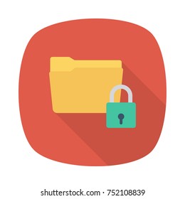 Business square flat icon