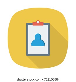 Business square flat icon