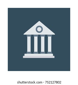 Business square flat icon 