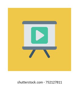 Business square flat icon 