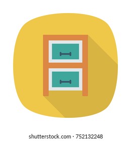 Business square flat icon
