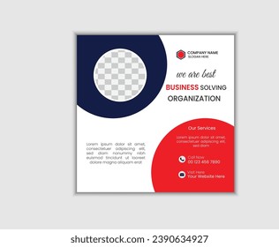 Business square social media banner, web banner template. Corporate Promotional banner for social media post, vector eps 10