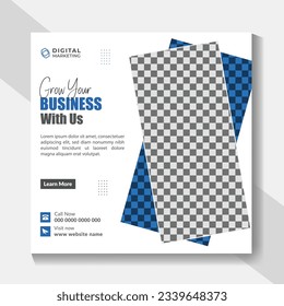 Business square social media web banner template