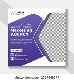 Business square social media web banner template