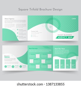 Business Square Trifold Brochure Design Template