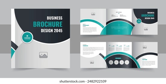 Business square trifold brochure design. Modern business square trifold brochure template design, flyer, poster template design, Creative square trifold brochure design template layout