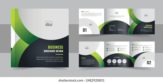 Business square trifold brochure flyer, poster template design or modern square tri fold brochure template. Business square trifold brochure template design vector