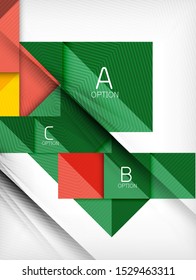 Business squares background design template composition. Glossy shiny rectangle shapes with option infographic text or with promotion message. Vector colorful illustration