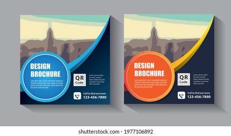 Business Squares Background Flyer Template. New set of editable minimal banner templates. Suitable for social media posts and web or internet ads. Vector illustration with photo college