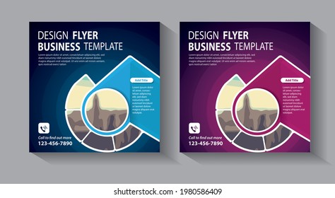 Business Squares Background Flyer Template. New set of editable minimal banner templates. Suitable for social media posts and web or internet ads.