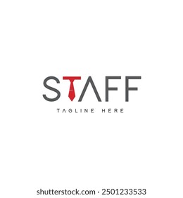 Business staff support staff logo with tie and clip professional business support service brand logo company logo