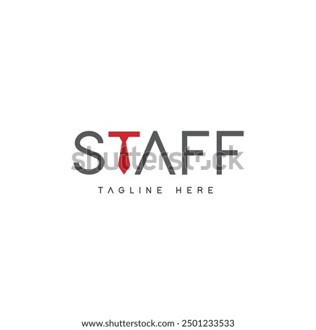 Business staff support staff logo with tie and clip professional business support service brand logo company logo