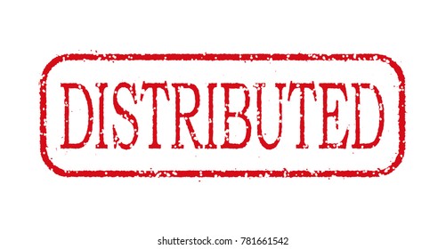 business stamp illustration "DISTRIBUTED".