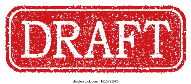 business stamp vector illustration of DRAFT