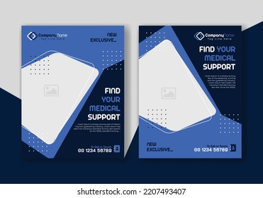 Business stand banner template design with minimalist style use for product publication. flyer pamphlet brochure cover design layout space for photo background, vector illustration template in A4 size