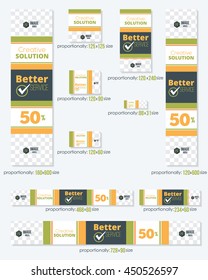 Business Standard 10 Sizes Website Banners Template Collection