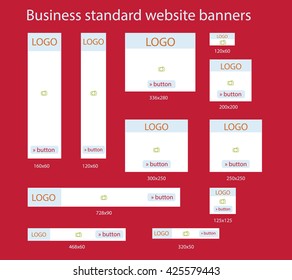 Business standard website banners template set