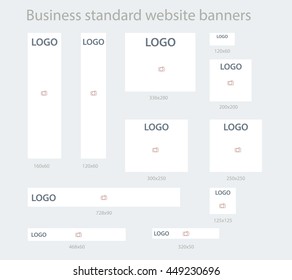 Business standard website banners template set