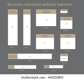 Business standard website banners template set