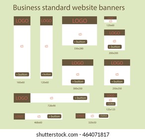Business standard website banners template set