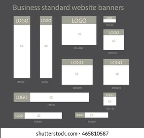Business standard website banners template set