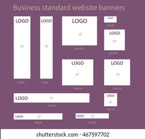 Business standard website banners template set