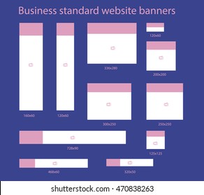 Business standard website banners template set